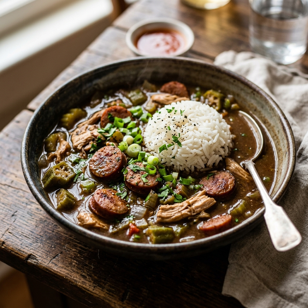 Traditional Cajun Chicken & Sausage Gumbo